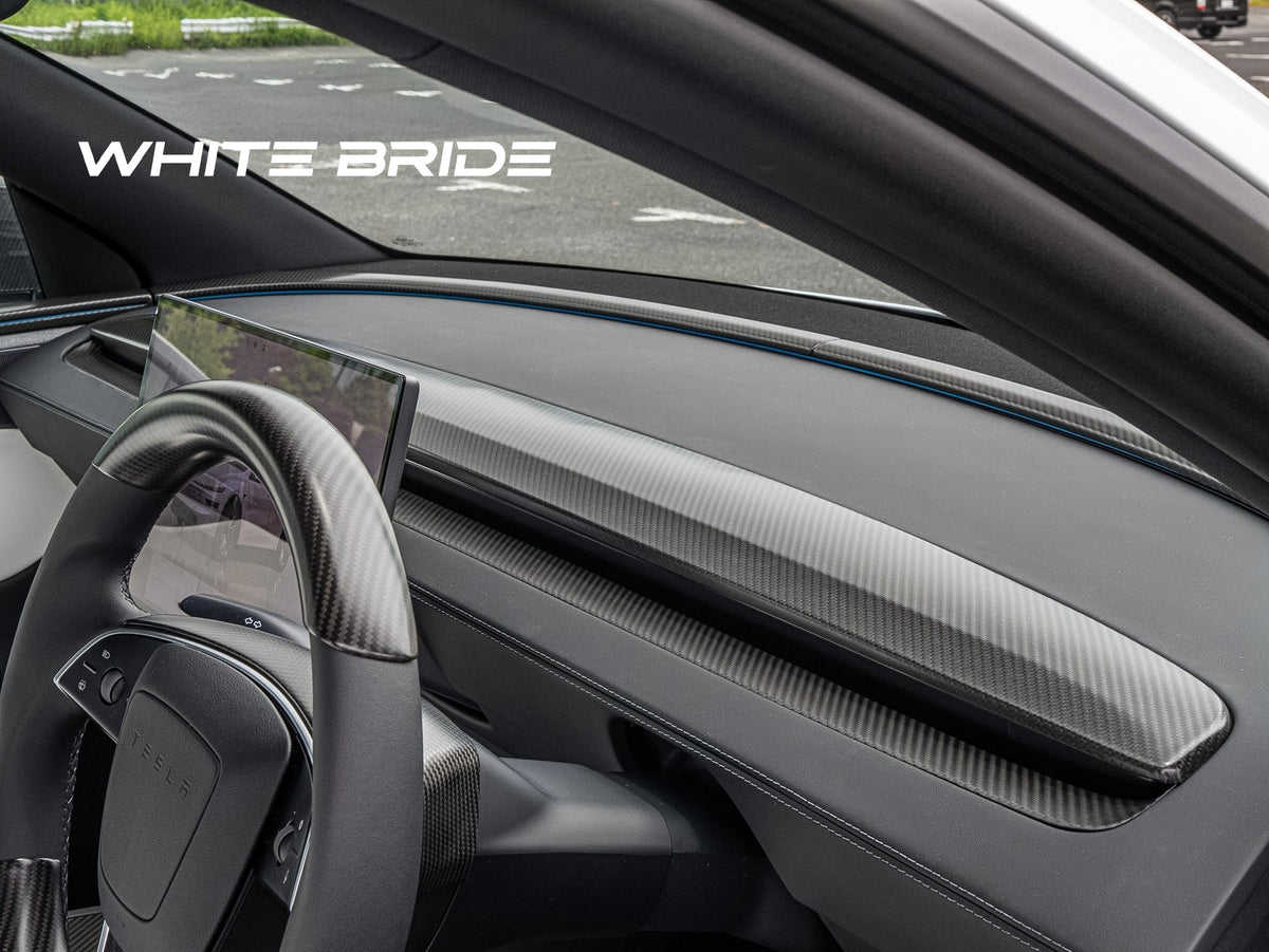 WHITE BRIDE ドライカーボン ダッシュボードトリム ［交換式］ テスラ MODEL Y (2025〜)