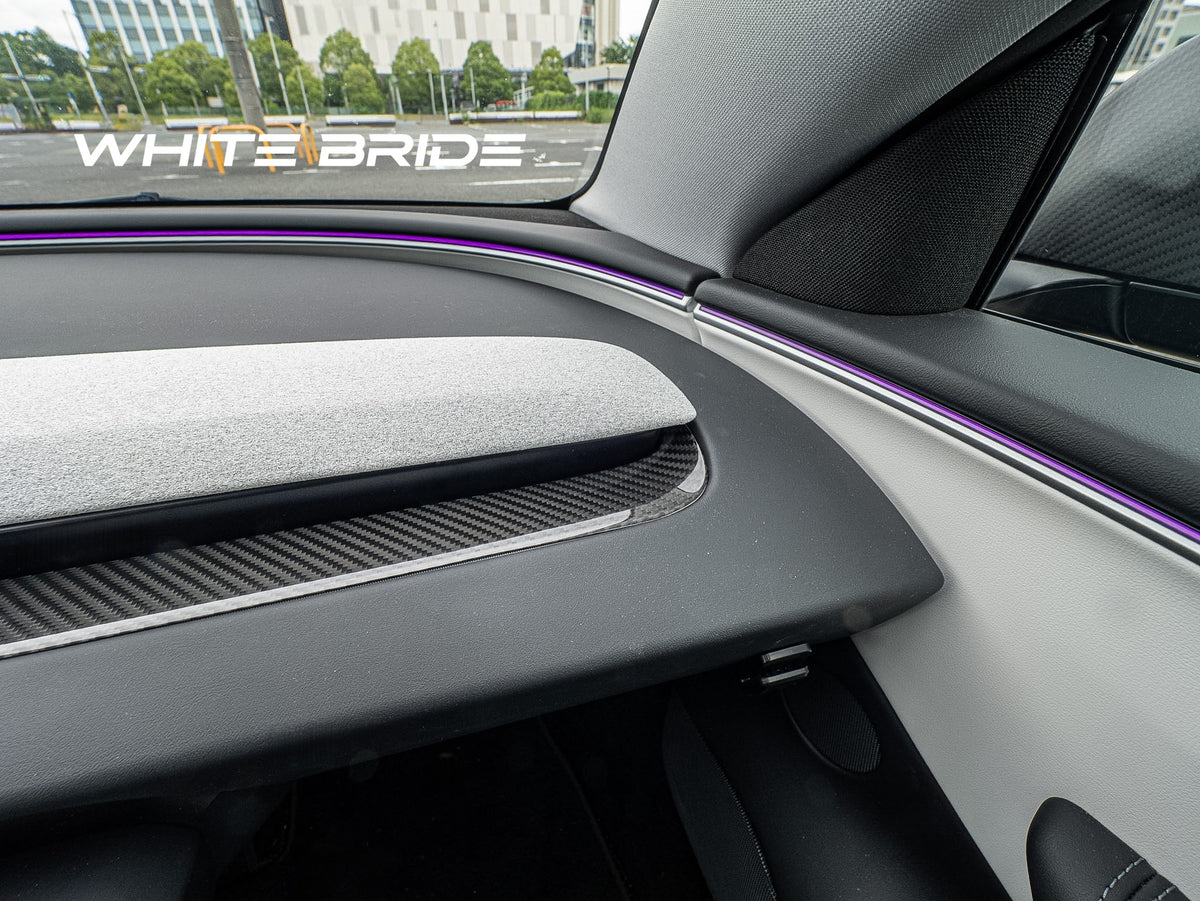 WHITE BRIDE ドライカーボン ダッシュボードエアベント カバー テスラ MODEL Y (2025〜)
