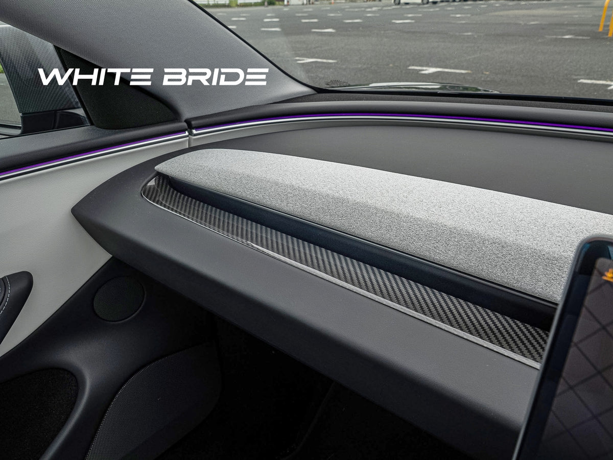 WHITE BRIDE ドライカーボン ダッシュボードエアベント カバー テスラ MODEL Y (2025〜)