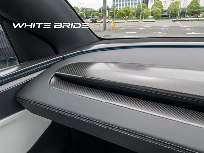 WHITE BRIDE ドライカーボン ダッシュボードエアベント カバー テスラ MODEL Y (2025〜)
