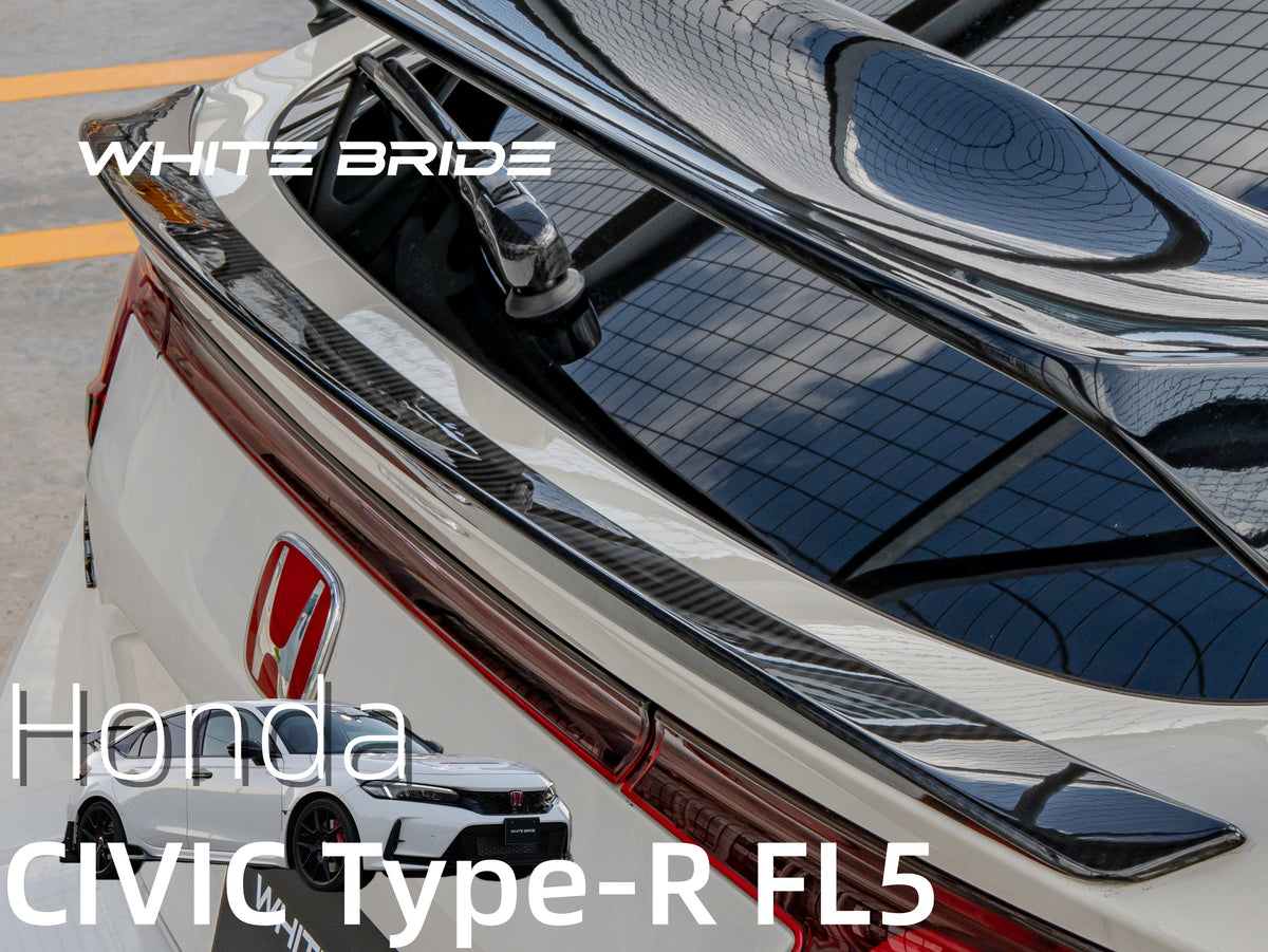 WHITE BRIDE ドライカーボン ダックテールスポイラー ガーニッシュ ホンダ CIVIC TYPE R (FL5)