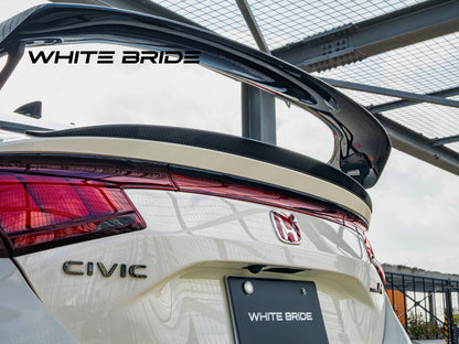 WHITE BRIDE ドライカーボン ダックテールスポイラー ガーニッシュ ホンダ CIVIC TYPE R (FL5)