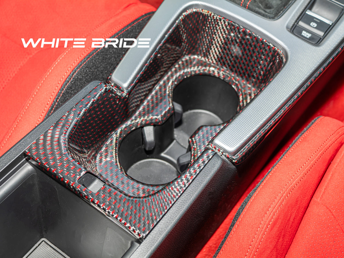 WHITE BRIDE ドライカーボン フロントカップホルダー カバー ホンダ シビック TYPE R (FL5)