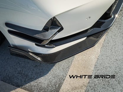 WHITE BRIDE ドライカーボン フロントバンパーカナード ガーニッシュ ホンダ シビック TYPE R (FL5)