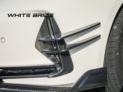 WHITE BRIDE ドライカーボン フロントバンパーカナード ガーニッシュ ホンダ シビック TYPE R (FL5)