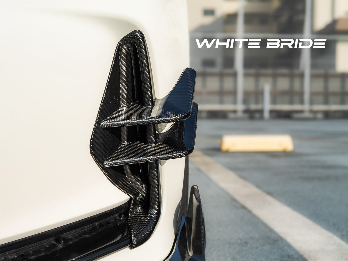 WHITE BRIDE ドライカーボン フロントバンパーカナード ガーニッシュ ホンダ シビック TYPE R (FL5)