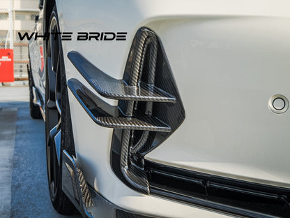 WHITE BRIDE ドライカーボン フロントバンパーカナード ガーニッシュ ホンダ シビック TYPE R (FL5)