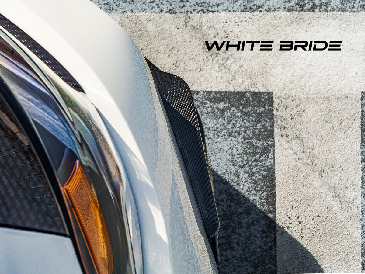 WHITE BRIDE ドライカーボン フロントバンパーカナード ガーニッシュ ホンダ シビック TYPE R (FL5)