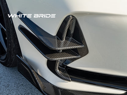 WHITE BRIDE ドライカーボン フロントバンパーカナード ガーニッシュ ホンダ シビック TYPE R (FL5)