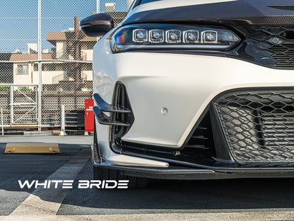 WHITE BRIDE ドライカーボン フロントバンパーカナード ガーニッシュ ホンダ シビック TYPE R (FL5)