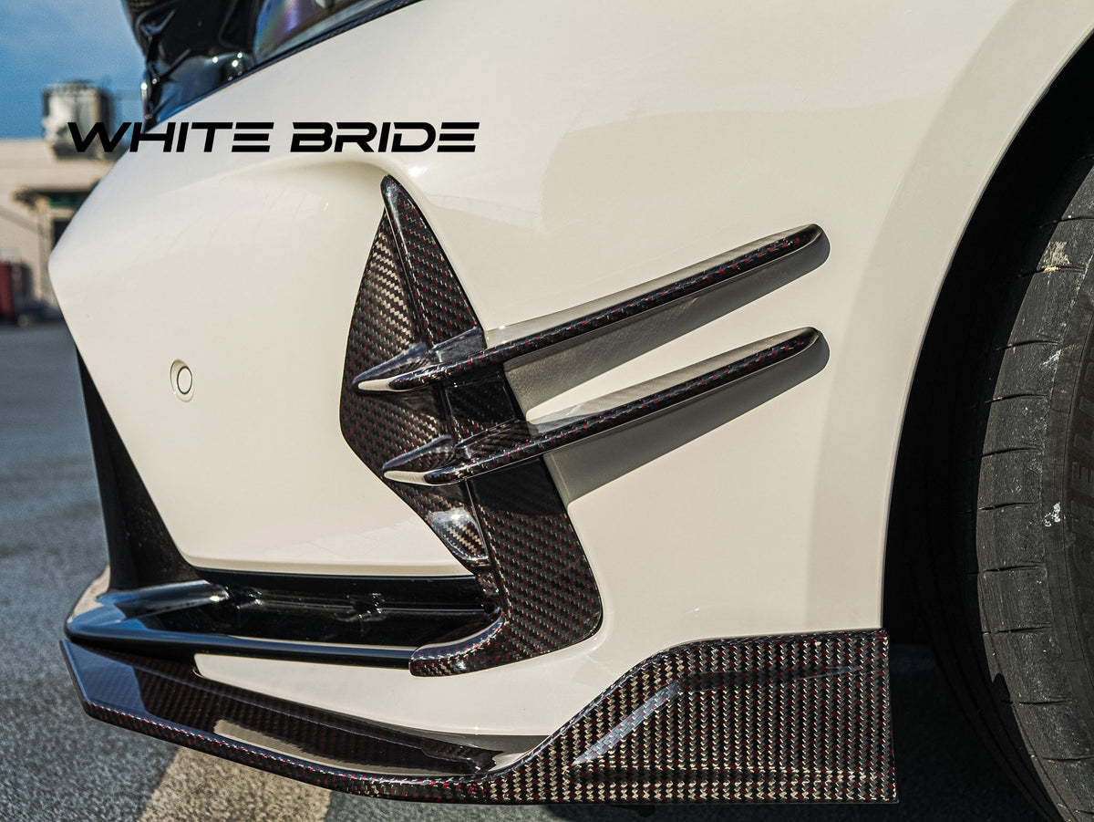 WHITE BRIDE ドライカーボン フロントバンパーカナード ガーニッシュ ホンダ シビック TYPE R (FL5)