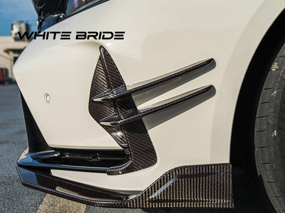 WHITE BRIDE ドライカーボン フロントバンパーカナード ガーニッシュ ホンダ シビック TYPE R (FL5)