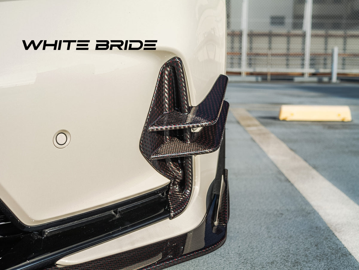 WHITE BRIDE ドライカーボン フロントバンパーカナード ガーニッシュ ホンダ シビック TYPE R (FL5)