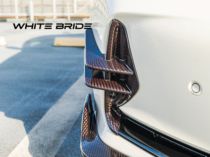WHITE BRIDE ドライカーボン フロントバンパーカナード ガーニッシュ ホンダ シビック TYPE R (FL5)