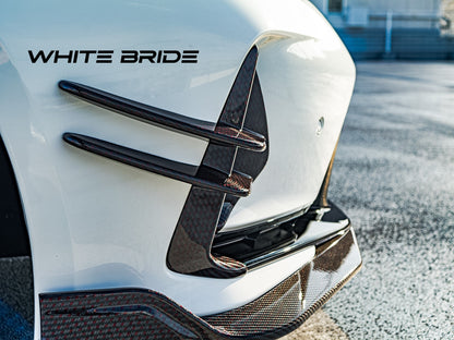 WHITE BRIDE ドライカーボン フロントバンパーカナード ガーニッシュ ホンダ シビック TYPE R (FL5)