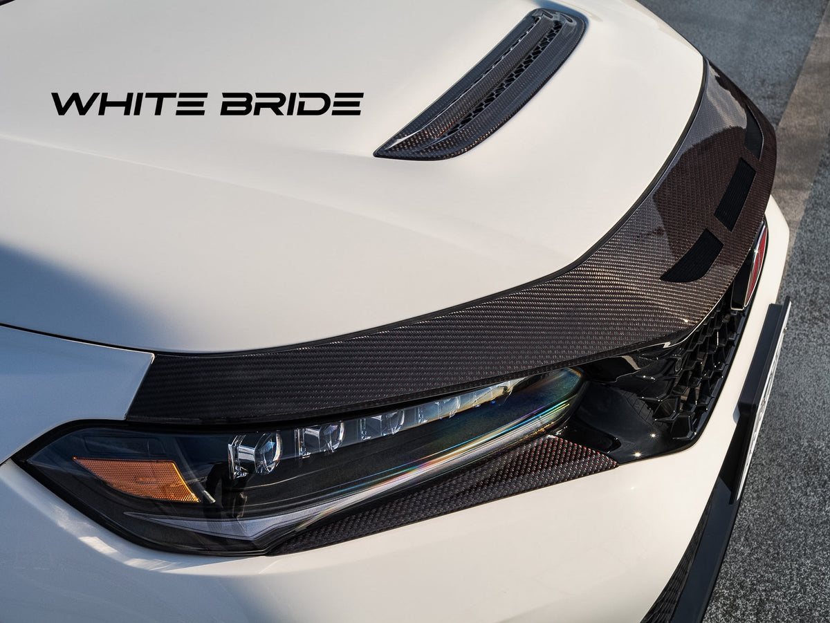 WHITE BRIDE ドライカーボン フロントノーズパネル ダクト仕様 ［交換式］ ホンダ シビック TYPE R (FL5)