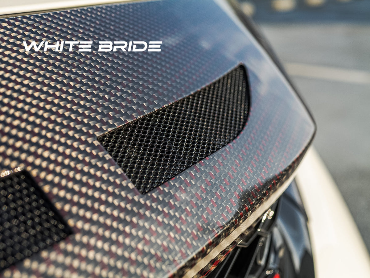 WHITE BRIDE ドライカーボン フロントノーズパネル ダクト仕様 ［交換式］ ホンダ シビック TYPE R (FL5)