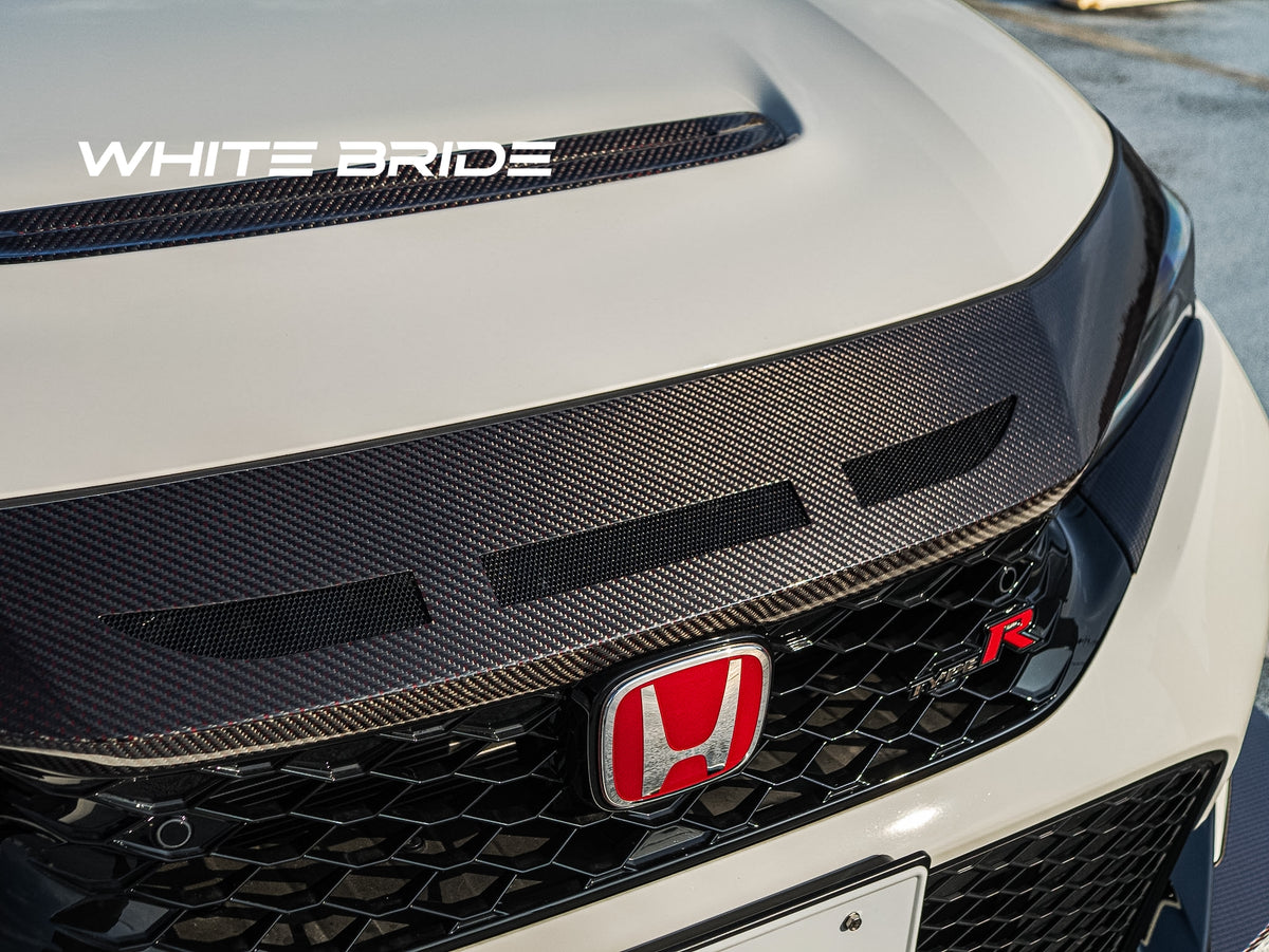 WHITE BRIDE ドライカーボン フロントノーズパネル ダクト仕様 ［交換式］ ホンダ シビック TYPE R (FL5)