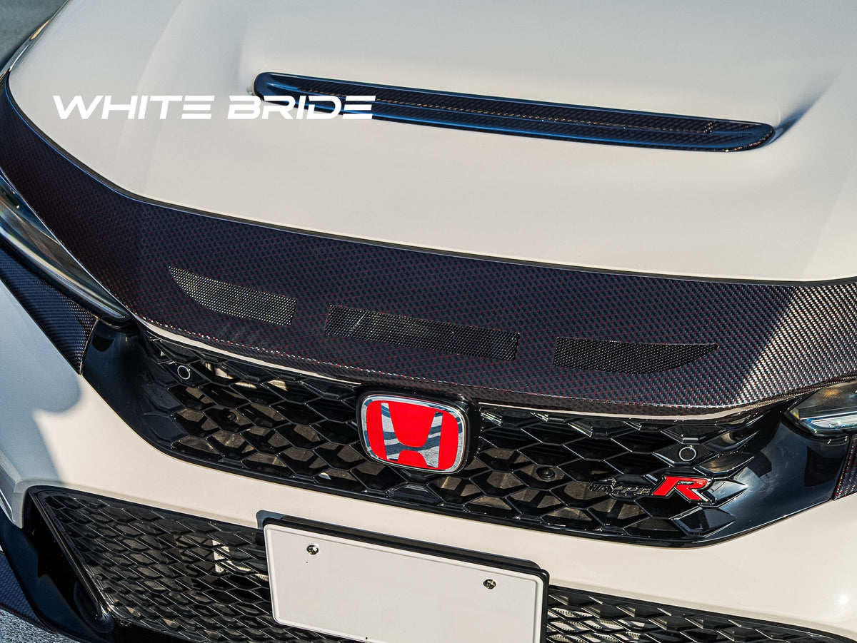 WHITE BRIDE ドライカーボン フロントノーズパネル ダクト仕様 ［交換式］ ホンダ シビック TYPE R (FL5)