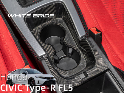 WHITE BRIDE ドライカーボン フロントカップホルダー カバー ホンダ シビック TYPE R (FL5)